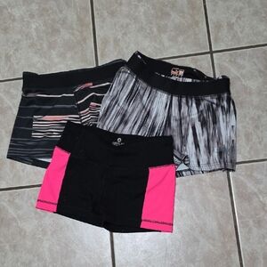 Puma Athletic Shorts Black and Gray Performance Wear